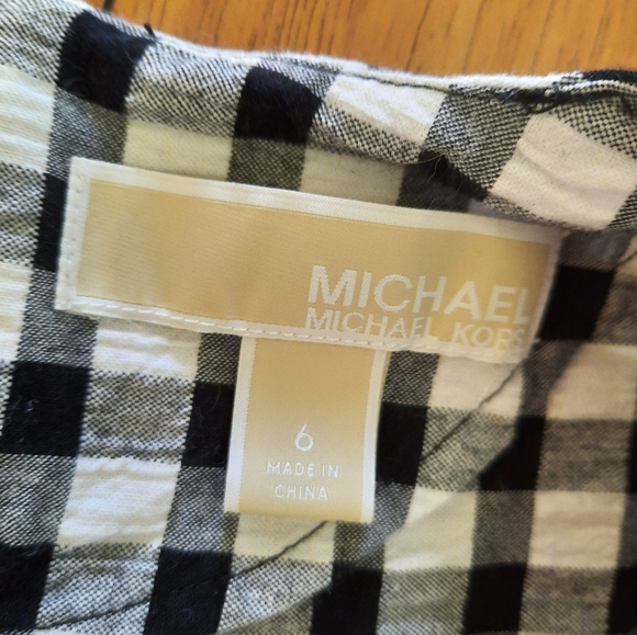 🔥🔥🔥SALE🔥🔥🔥Michael Kors Gingham Top - Picture 2 of 4